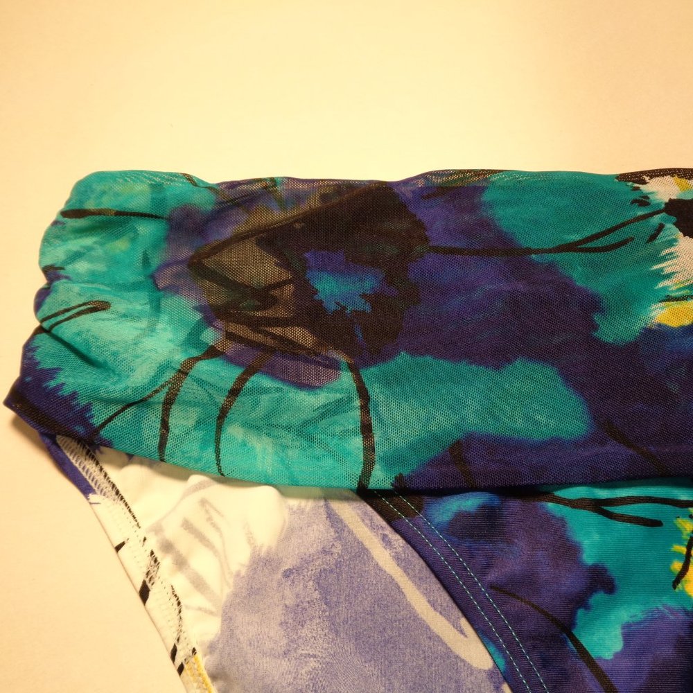 Be Creative Size 14 BANDED HIPSTER Blue New Bikini - Picture 4 of 14